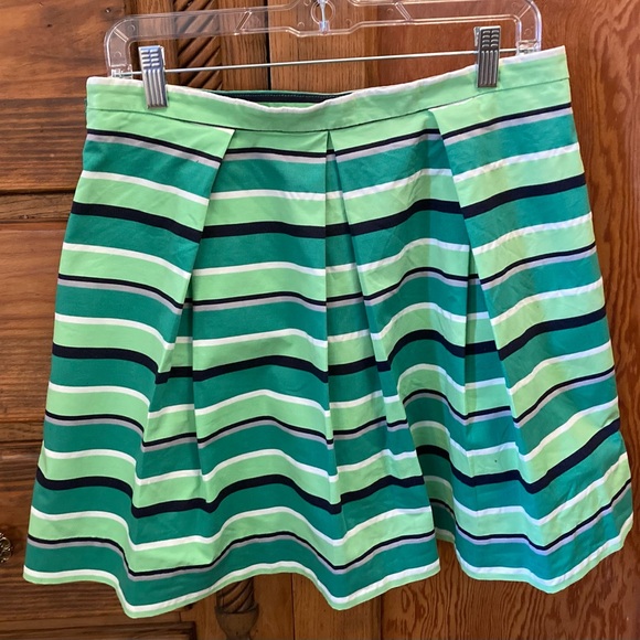 GAP Green Striped Pleated Skirt - Picture 3 of 9
